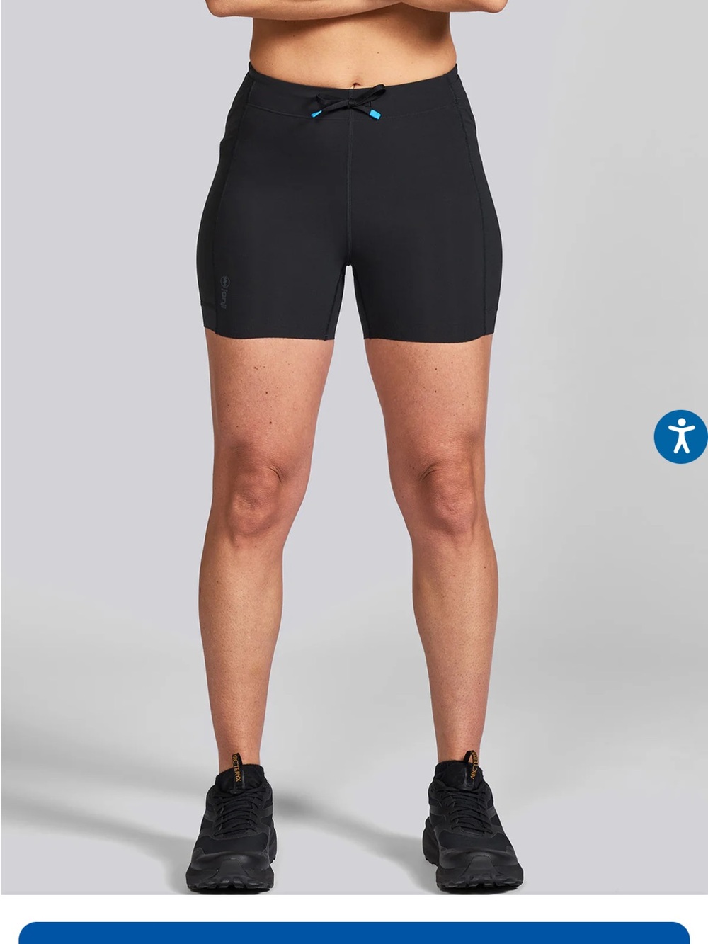 Janji Black Women's Bike Shorts with Drawcord